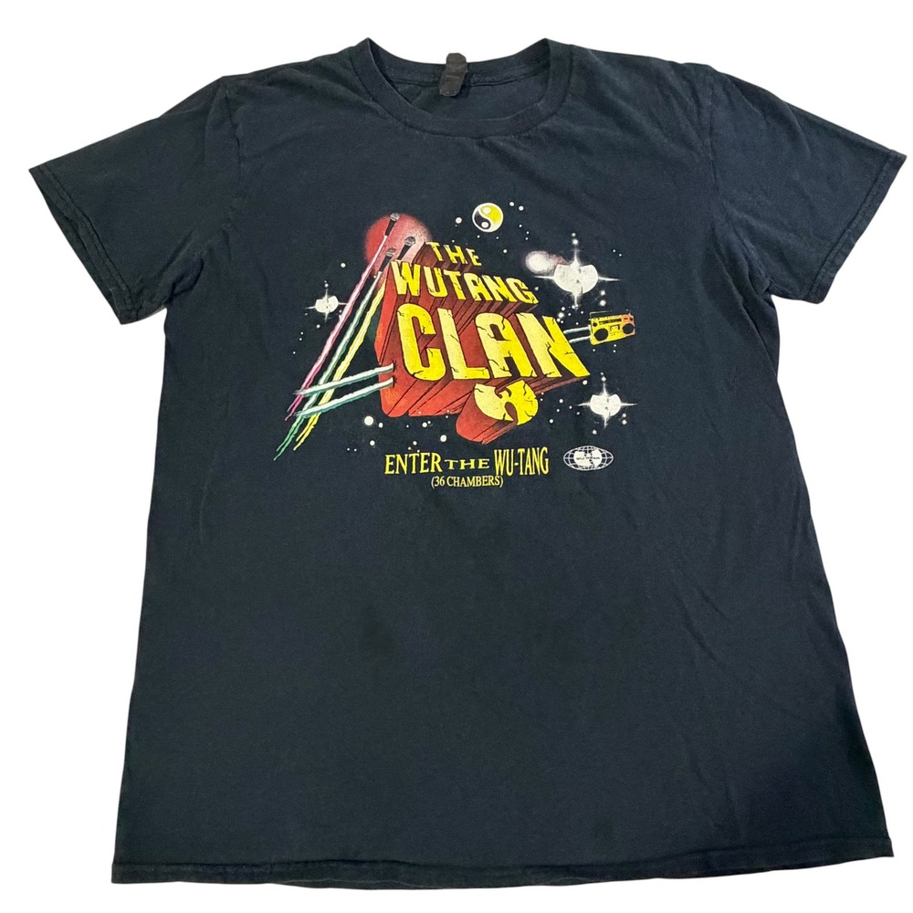 Wu-Tang Clan Enter The 36 Chambers Graphic T-Shirt Black Mens Medium Anvil Tee